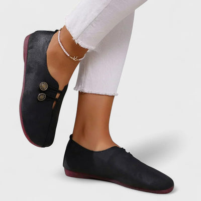 Lydia - Mocassins orthopédiques pour femmes en cuir suédé doux