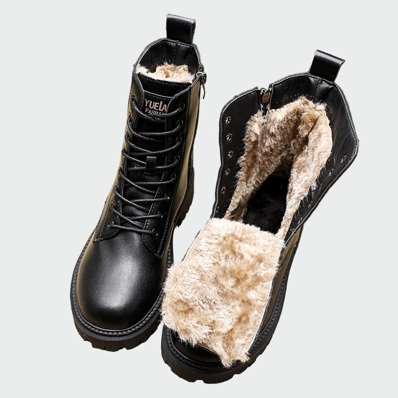 Bottines en cuir d'hiver
