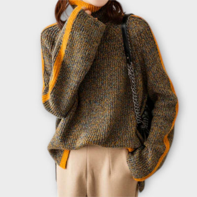 Breseis - Pull Vintage à Col Montant