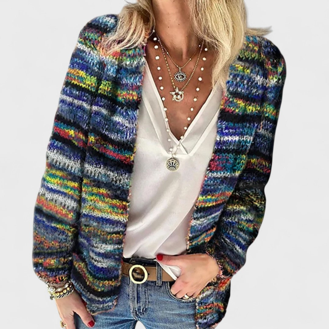 Catherine - Cardigan multicolore accueillant