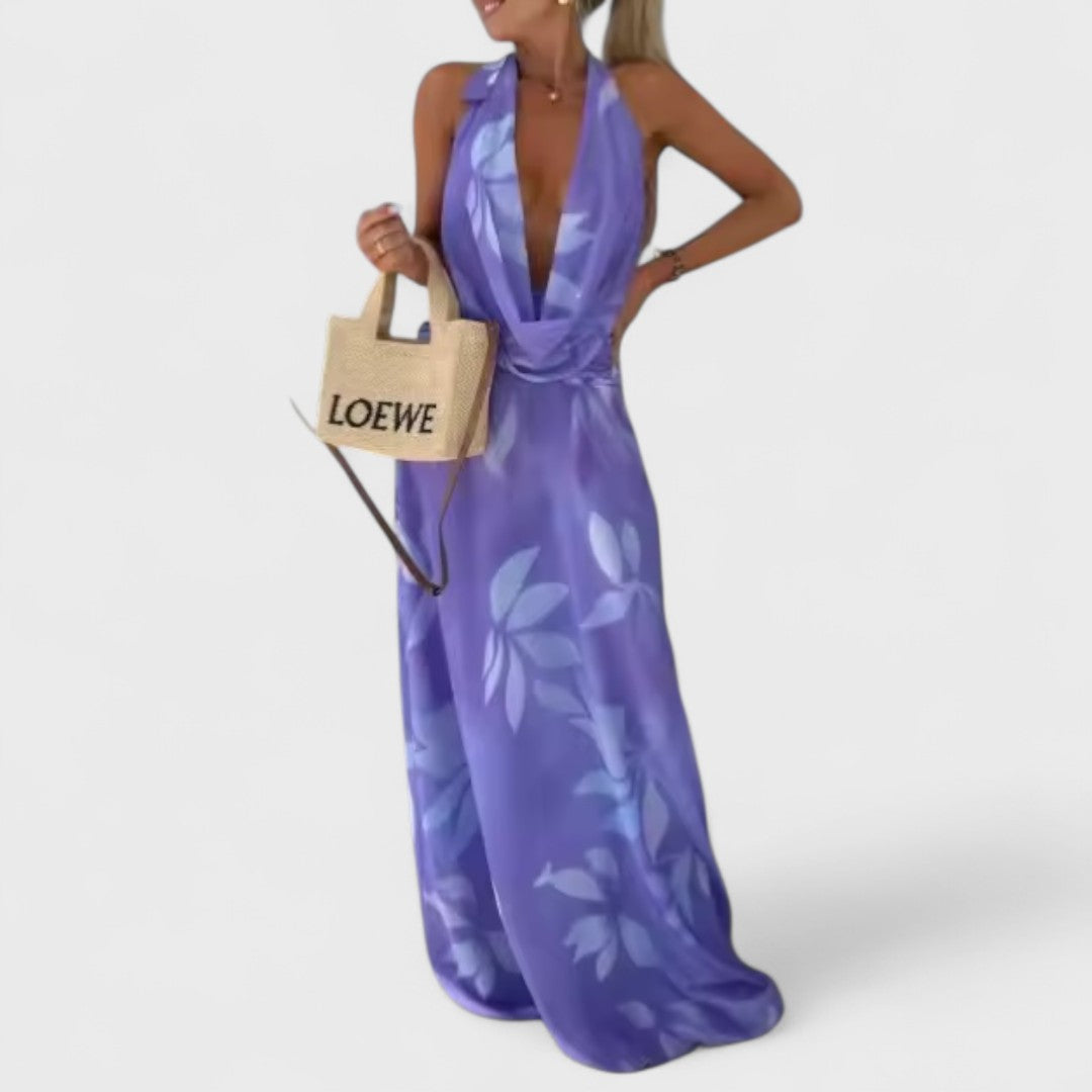 Riviera – Robe halter lumineuse pour l'été