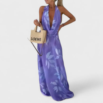 Riviera – Robe halter lumineuse pour l'été