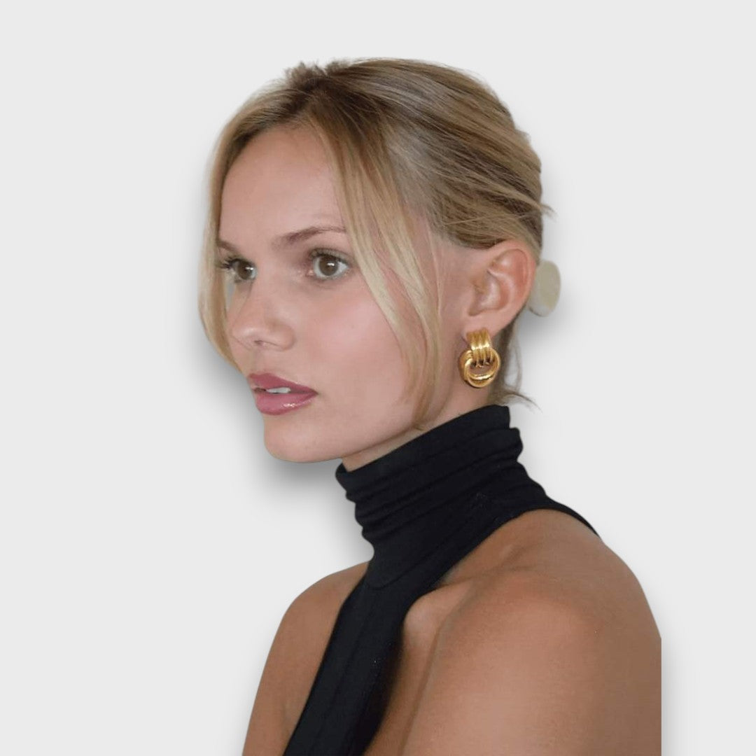 Nela – Boucles d'oreilles en filigrane en laiton doré