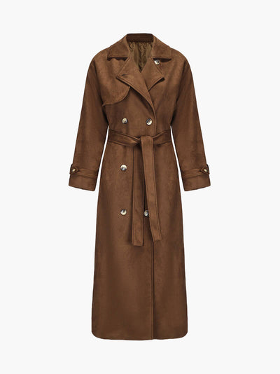 Manteau trench Molly en daim synthétique