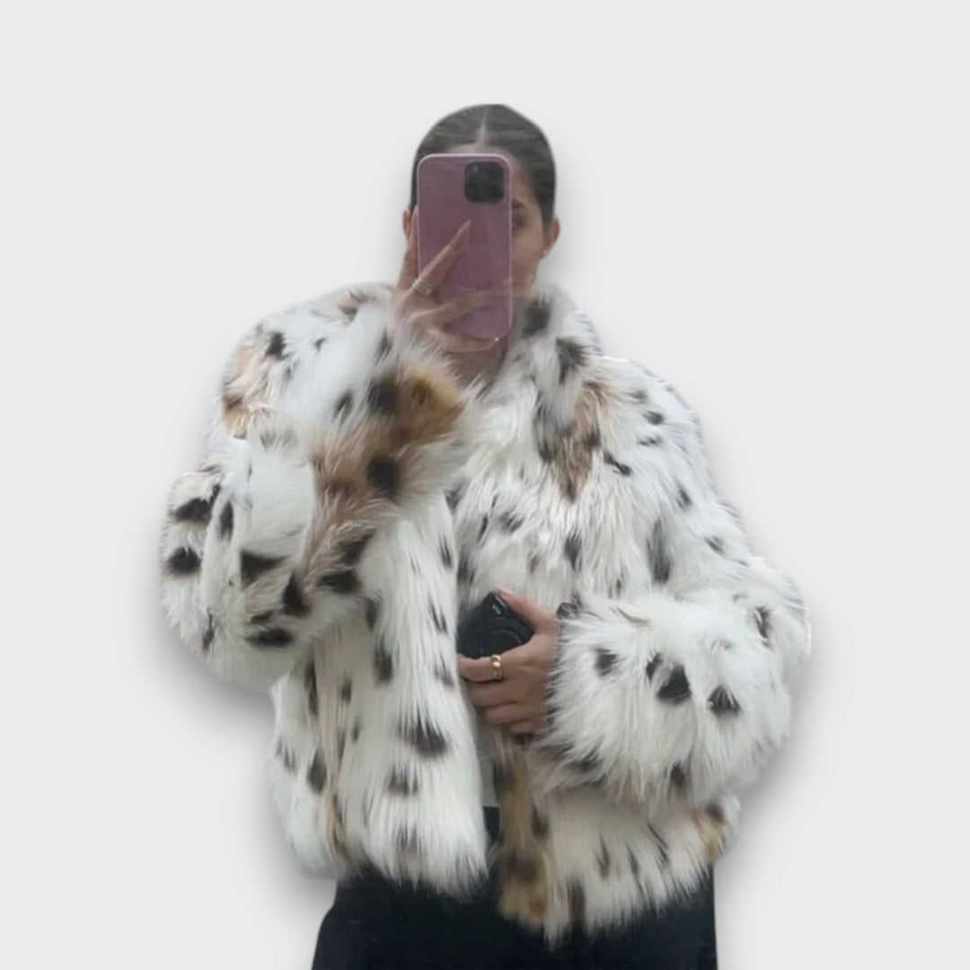 Leoline – Veste en fausse fourrure au design animal