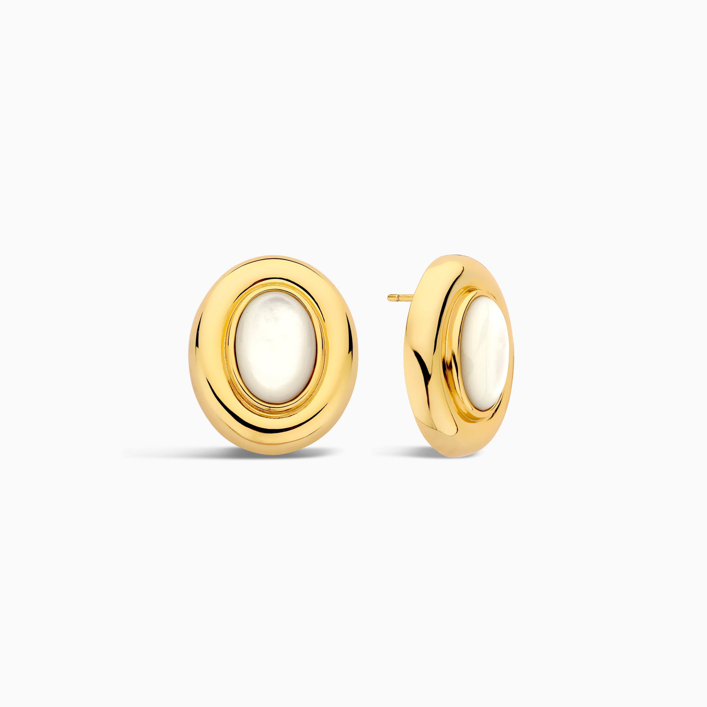 Ameliyana | Boucles d'Oreilles Bouton en Or 18k