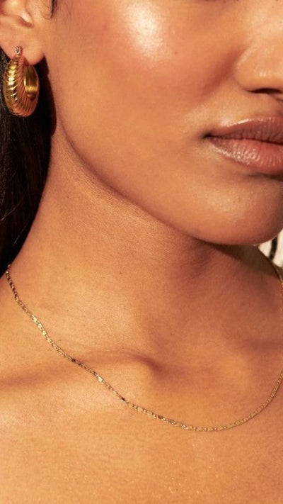 Sloane | Boucles d'Oreilles Créoles Plaquées Or