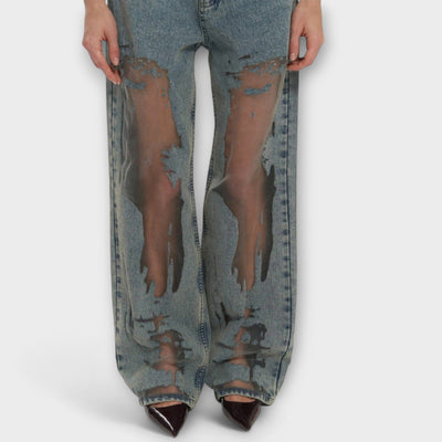 Rayne - Jeans en Denim Bleu Transparent Trixie