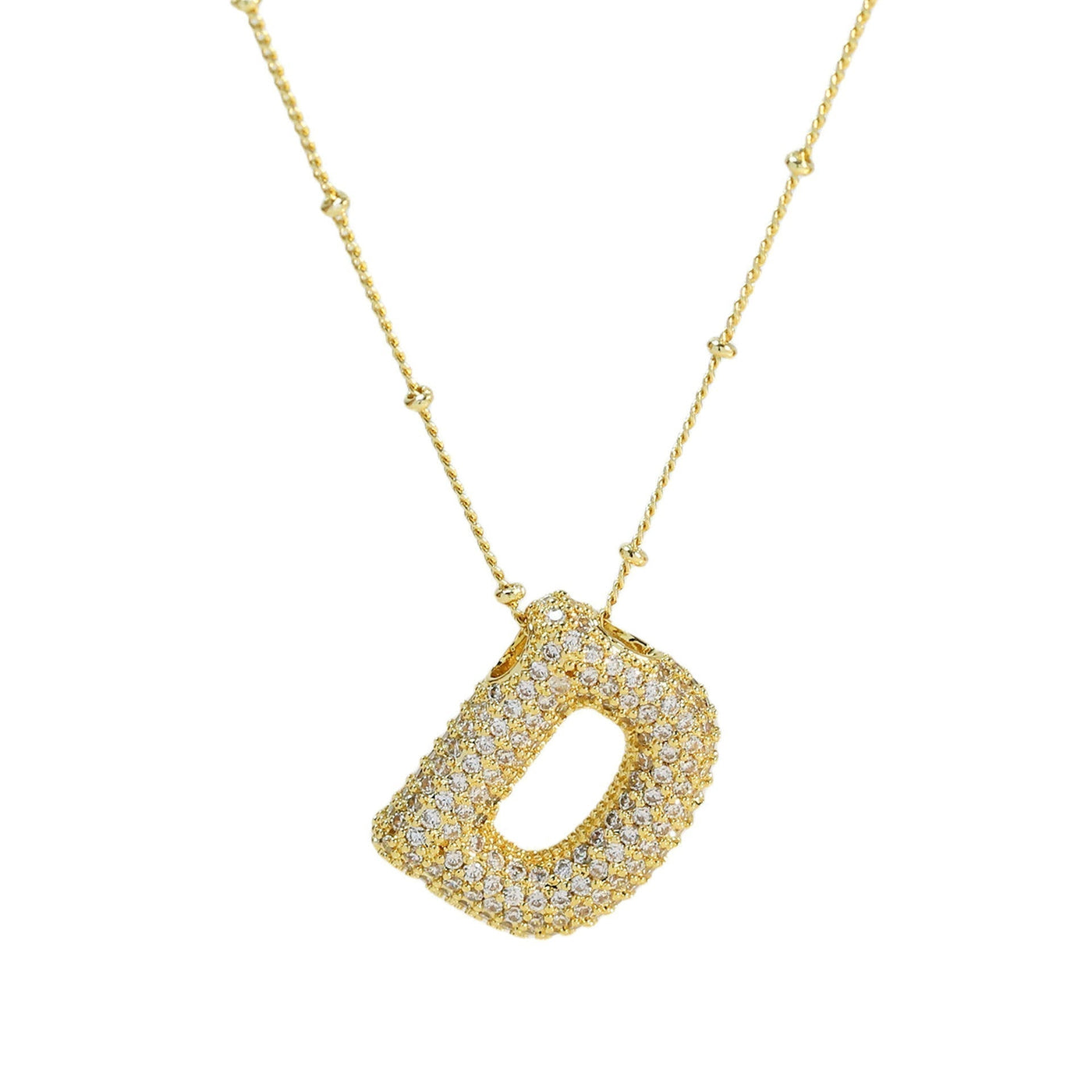 Savannah | Collier avec Lettre à Bulle en Diamant