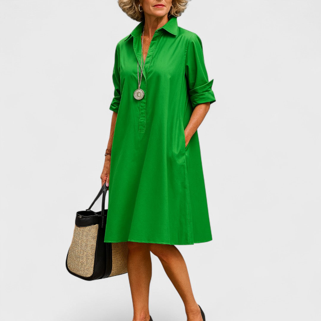 Bernadette - Élégante robe midi au charme intemporel