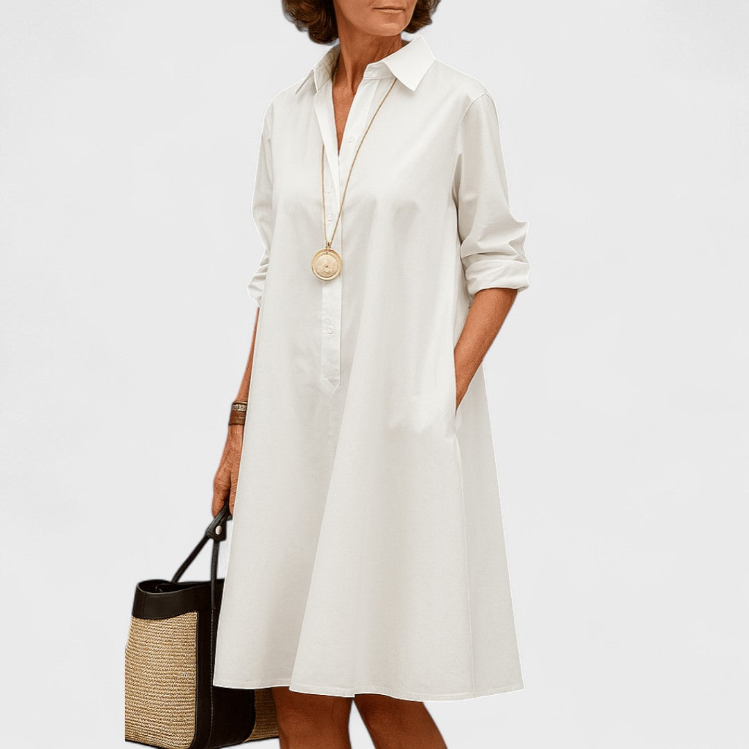 Waltraud - Élégante robe midi premium pour un style intemporel