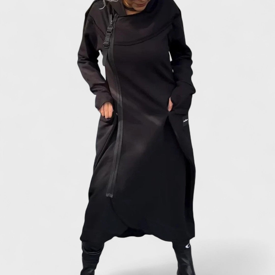 Mana - Sweat à capuche et zip long en tissu léger et respirant