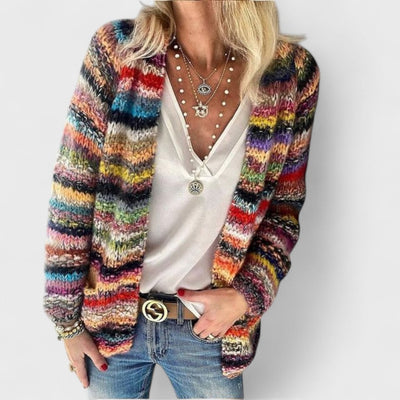 Catherine - Cardigan multicolore accueillant