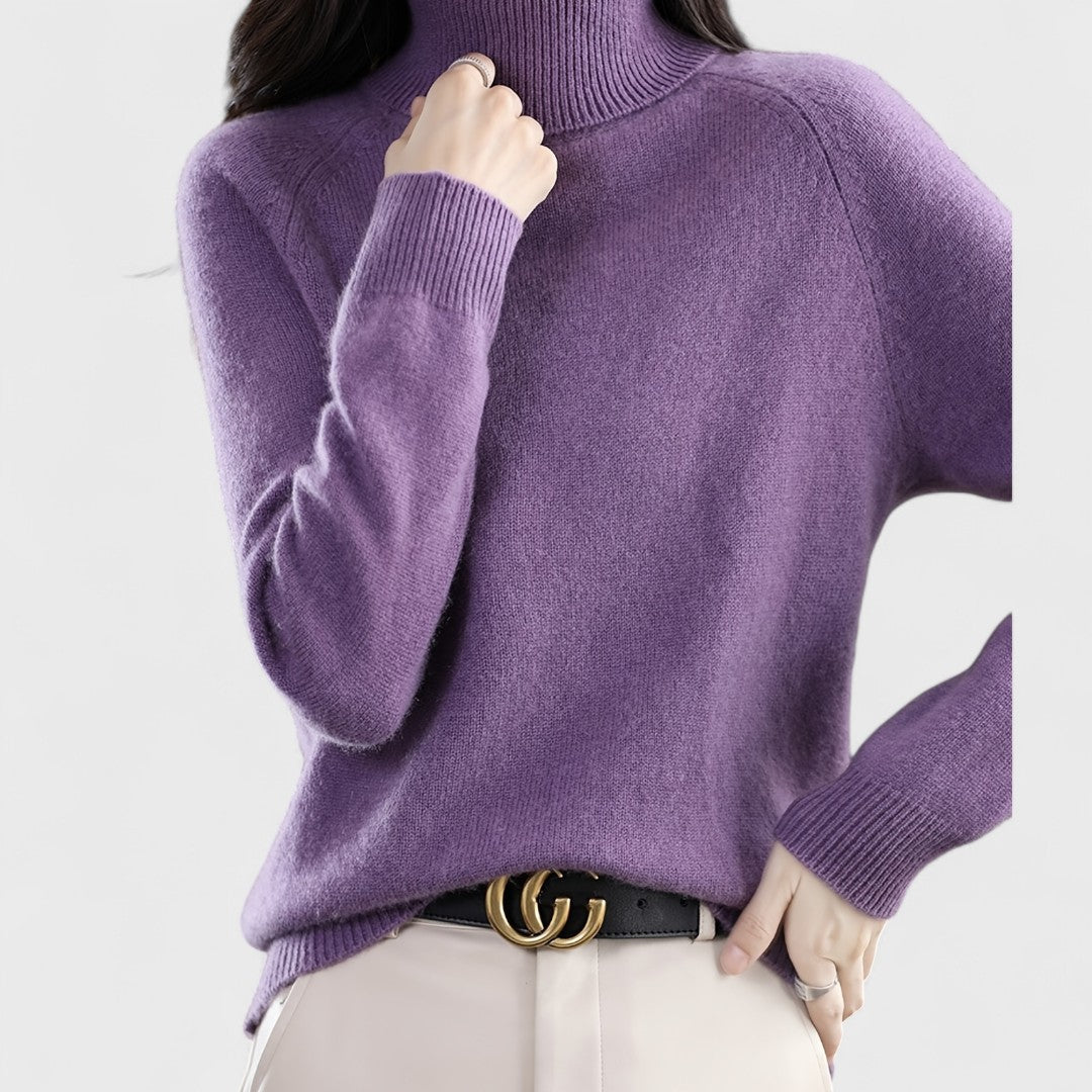 Sapphire - Pull à col montant uni