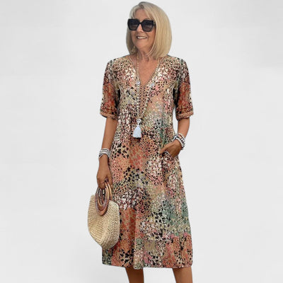 Colette - Robe midi vibrante