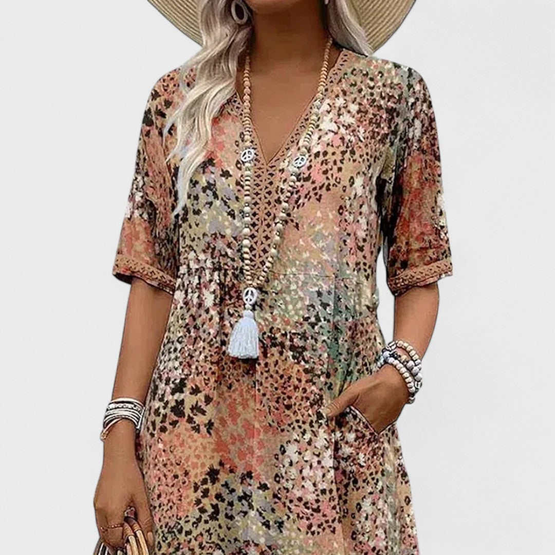 Colette - Robe midi vibrante