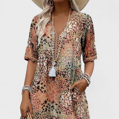 Colette - Robe midi vibrante