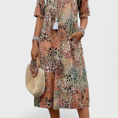 Colette - Robe midi vibrante