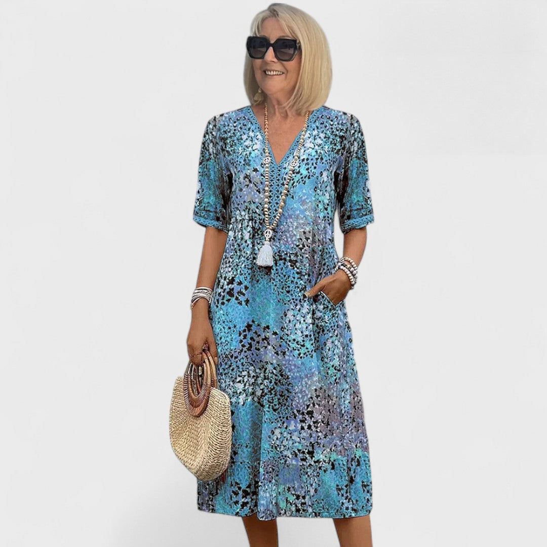 Colette - Robe midi vibrante