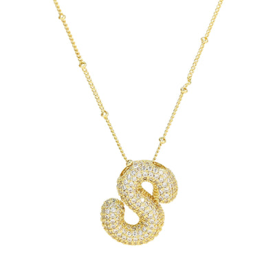Savannah | Collier avec Lettre à Bulle en Diamant