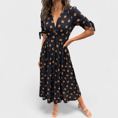 Monique - Robe Élégante à Pois