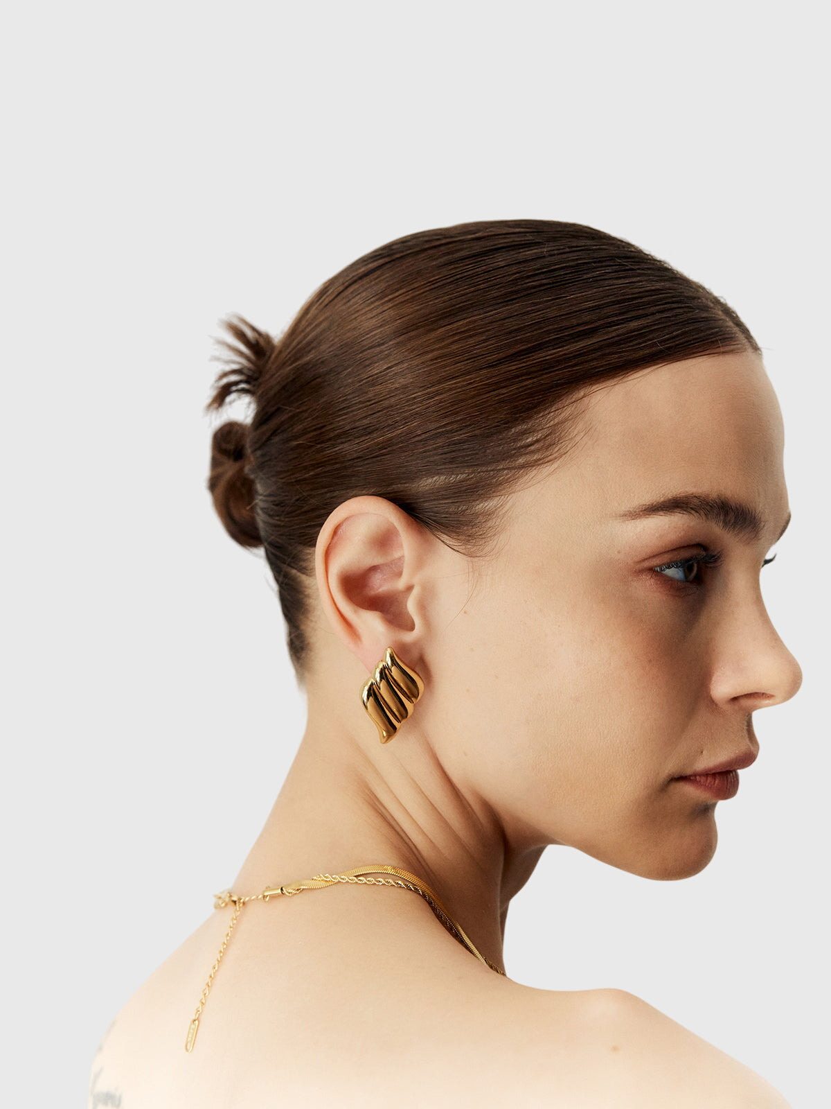 Aitana | Boucles d'Oreilles à Trois Couches en Forme d'Aile