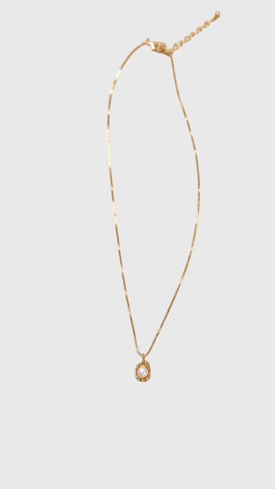 Bailey | Collier avec Pendentif en Perle Dorée