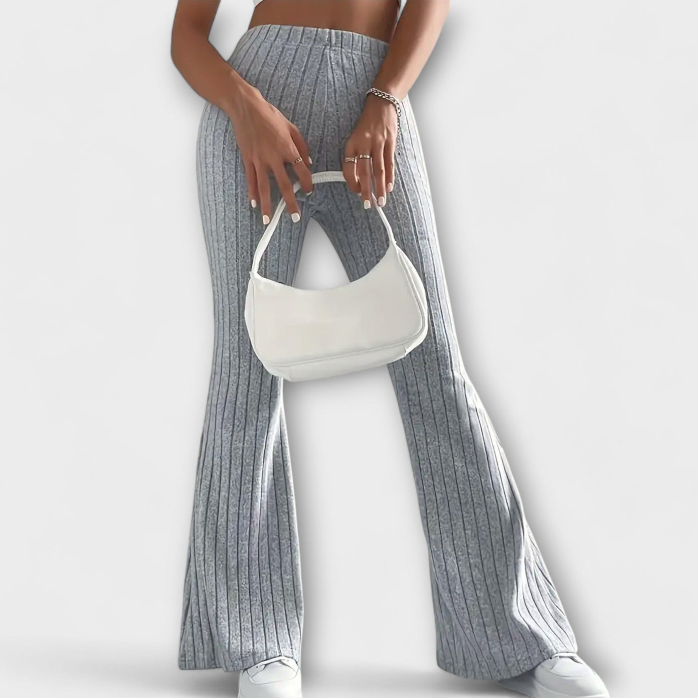 Luretta – Pantalons évasés à structure fine