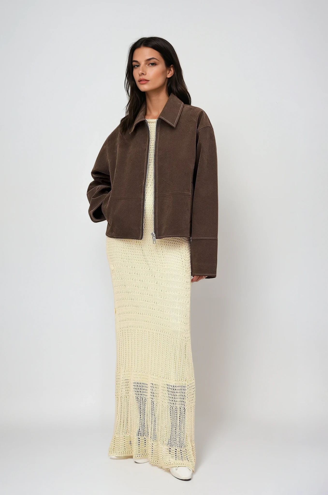 VALIRA Veste Zippée en Suédine