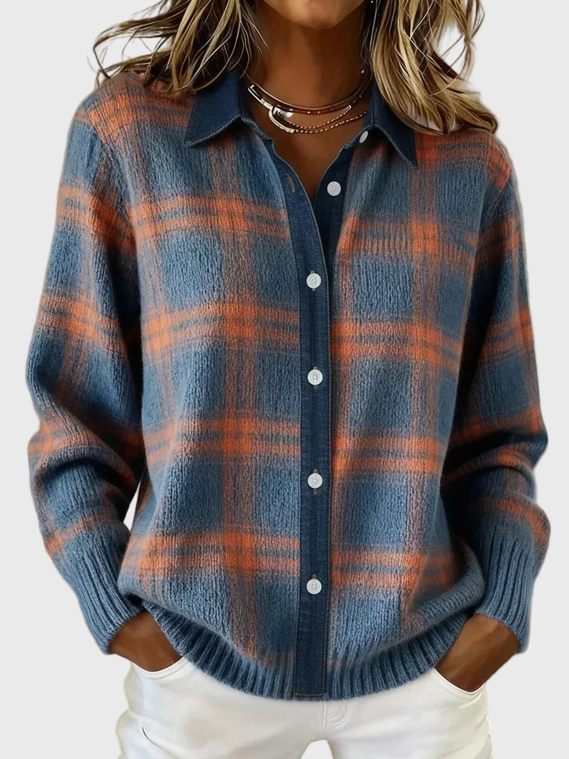 Léna – Chemise pull douce à carreaux