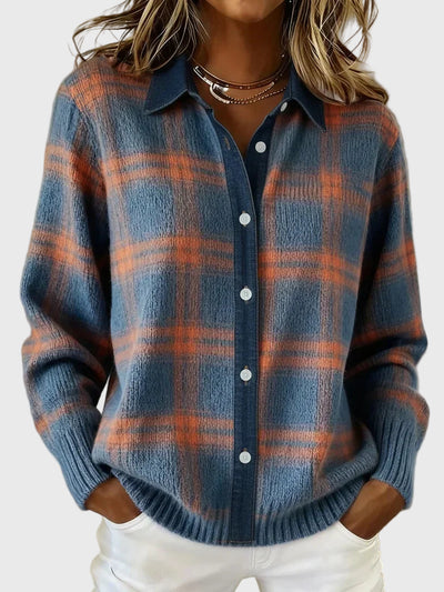 Léna – Chemise pull douce à carreaux