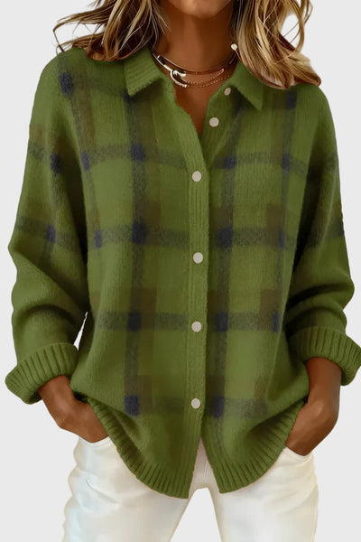 Léna – Chemise pull douce à carreaux