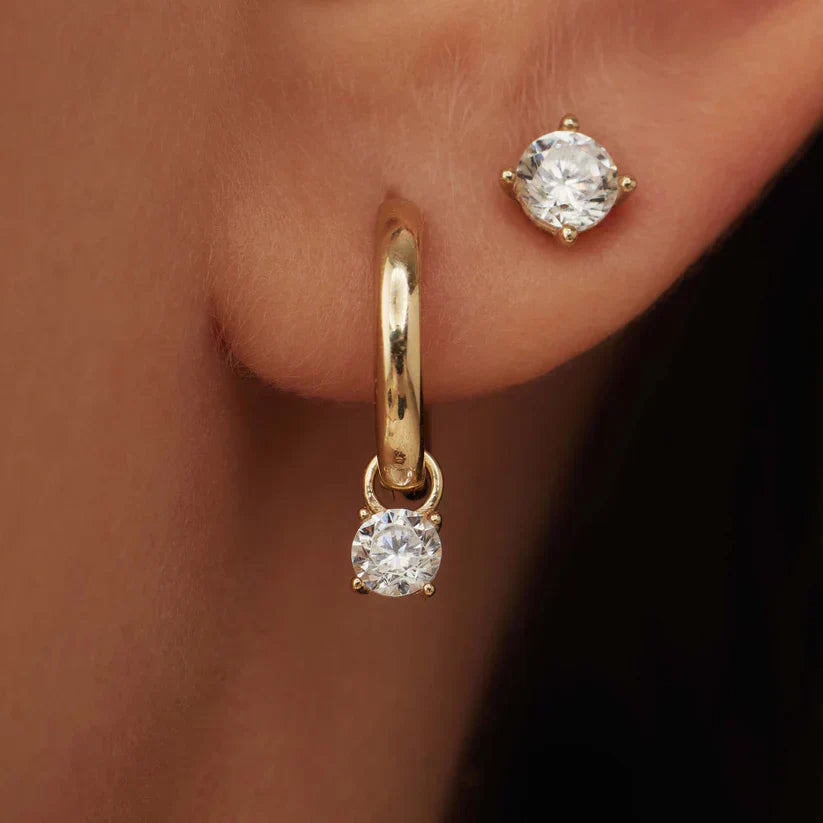 Krizalyssa | Boucles d'oreilles pendantes en diamant en or 18k