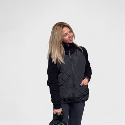 Nora - Veste en tricot patchwork pour femme