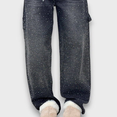Nolene – Jeans avec finition scintillante et caractère urbain