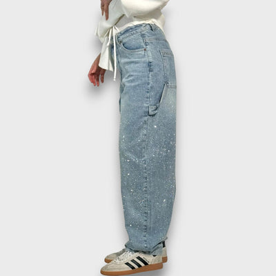 Nolene – Jeans avec finition scintillante et caractère urbain