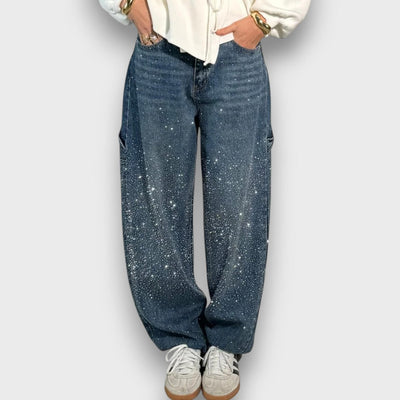 Nolene – Jeans avec finition scintillante et caractère urbain