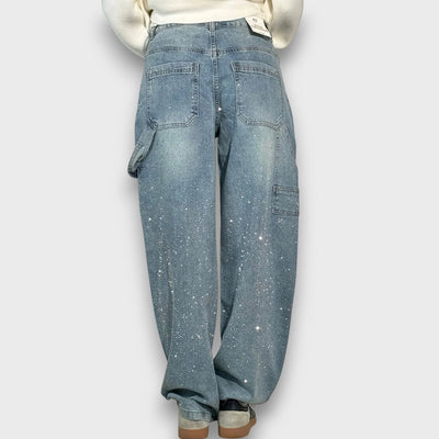 Nolene – Jeans avec finition scintillante et caractère urbain