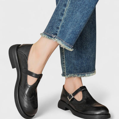 Elisa - Élégance et Confort Talon en Cuir