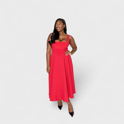 Amelia – Robe midi fluide intemporelle