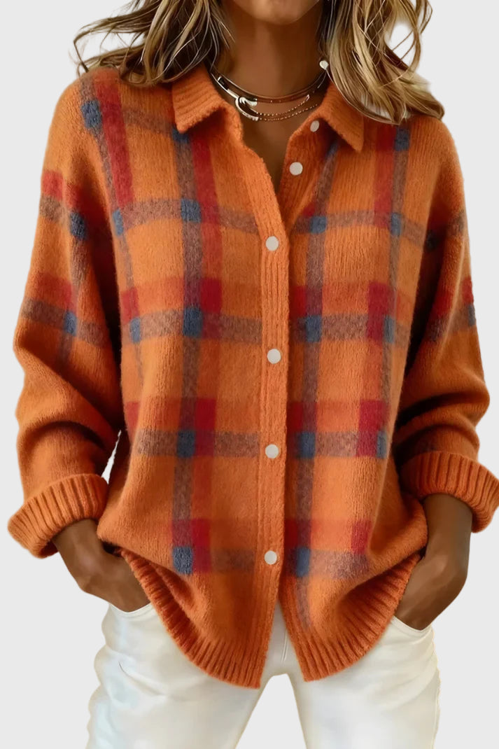 Léna – Chemise pull douce à carreaux