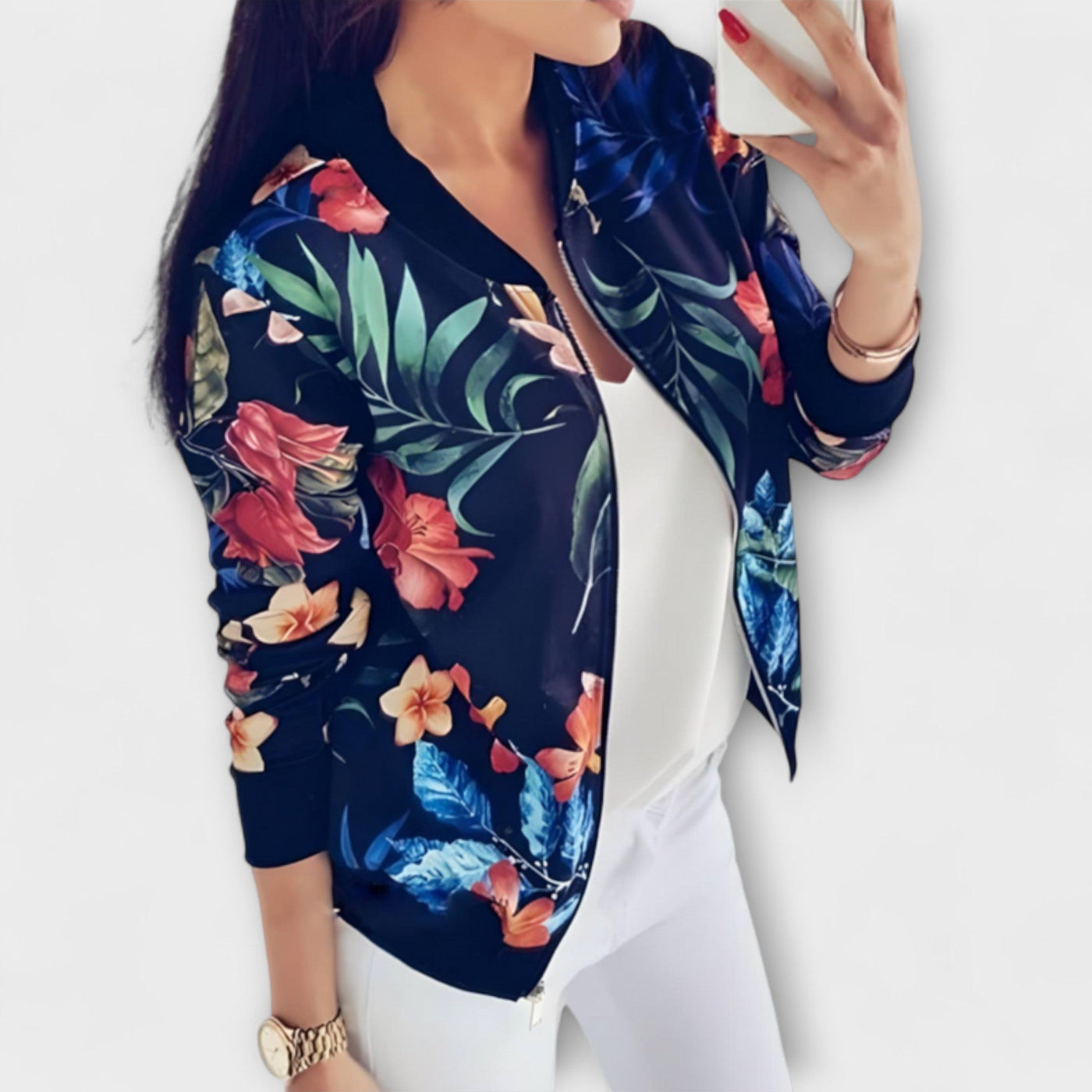 Kaelin - Veste bomber élégante avec fleurs