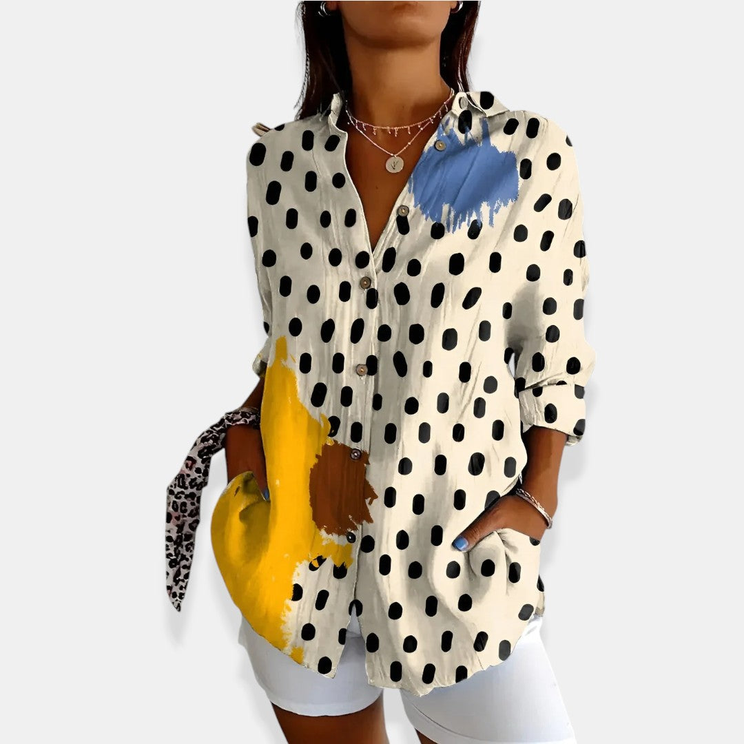 LYSSA™ | Blouse florale avec fermeture à boutons