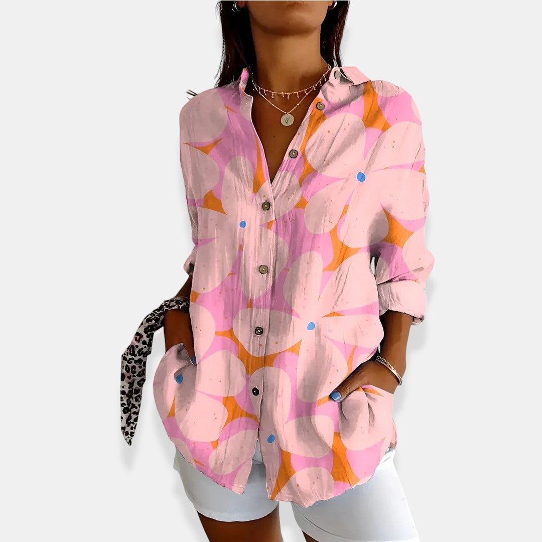 LYSSA™ | Blouse florale avec fermeture à boutons