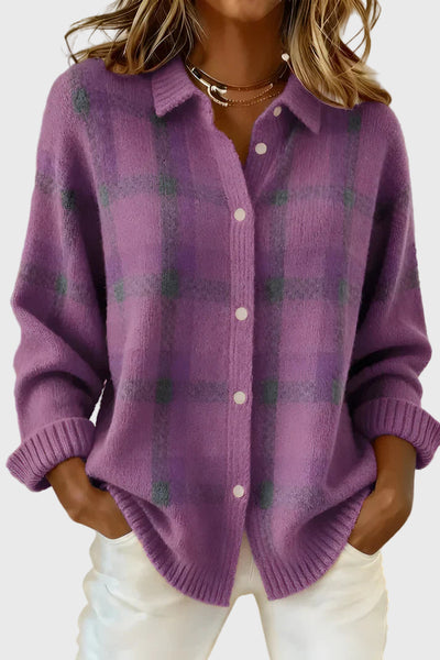 Léna – Chemise pull douce à carreaux